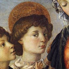 Bildnis 1 in Madonna mit Kind, zwei Engeln und dem jungen Johannes dem Täufer