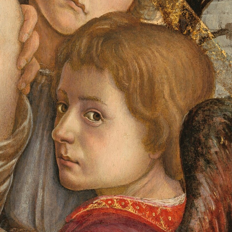 Bildnis 1 in Madonna mit Kind und zwei Engeln