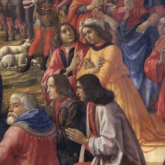 Bildnis 1 in Anbetung der Könige (Tondo)