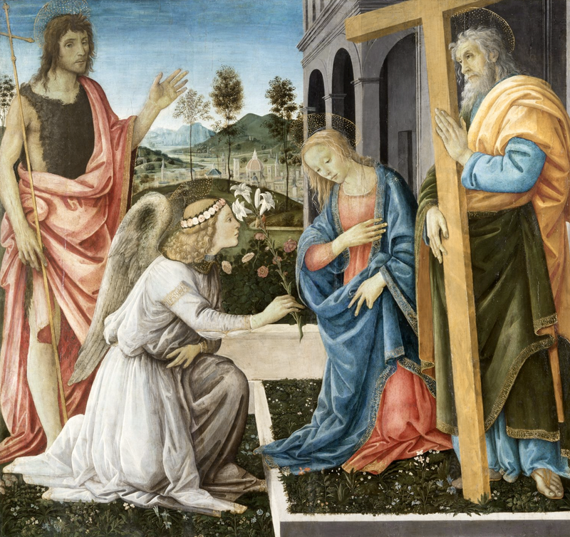 Verkündigung mit Johannes dem Täufer und Andreas