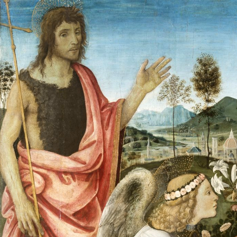 Bildnis 1 in Verkündigung mit Johannes dem Täufer und Andreas