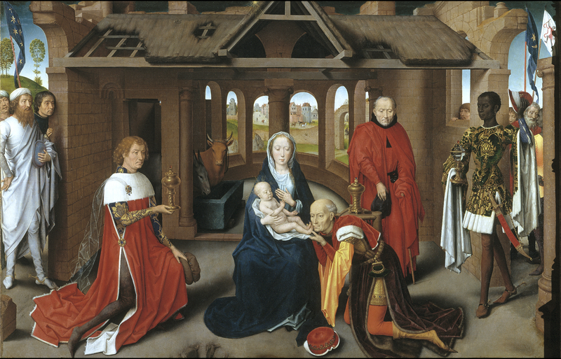 Blicke auf Anbetungen der Könige bei Hans Memling