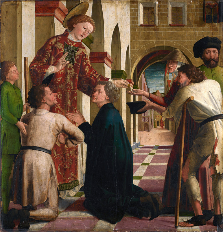Verteilung des Kirchenschatzes durch den hl. Laurentius