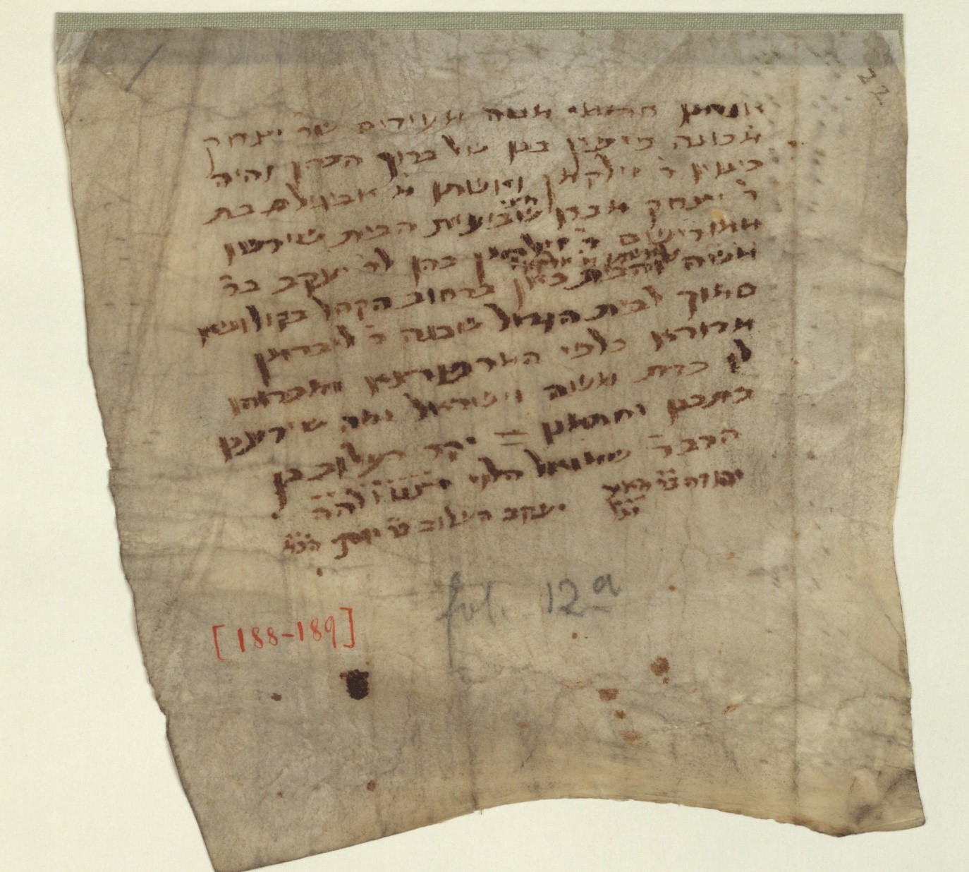 Manuscript image 1 for Folio None